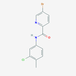 molecular formula C13H10BrClN2O B3238268 5-bromo-N-(3-chloro-4-methylphenyl)pyridine-2-carboxamide CAS No. 1405844-43-0