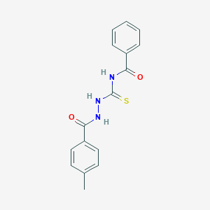 molecular formula C16H15N3O2S B323827 N-[[(4-methylbenzoyl)amino]carbamothioyl]benzamide 
