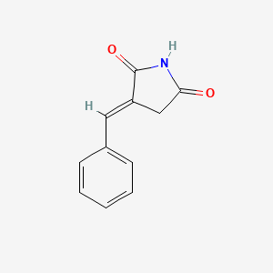 molecular formula C11H9NO2 B3238272 2,5-Pyrrolidinedione, 3-(phenylmethylene)- CAS No. 14063-01-5