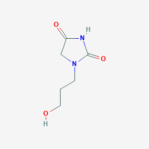 molecular formula C6H10N2O3 B3238285 1-(3-Hydroxypropyl)imidazolidine-2,4-dione CAS No. 1406725-09-4