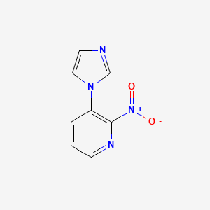 molecular formula C8H6N4O2 B3238298 3-(1H-Imidazol-1-yl)-2-nitropyridine CAS No. 1407153-39-2