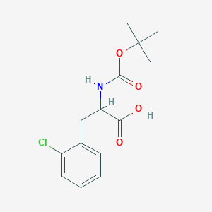 molecular formula C14H18ClNO4 B3238314 2-Tert-butoxycarbonylamino-3-(2-chloro-phenyl)-propionic acid CAS No. 1407973-04-9