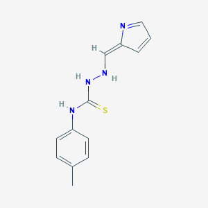 molecular formula C13H14N4S B323833 1-(4-methylphenyl)-3-[[(E)-pyrrol-2-ylidenemethyl]amino]thiourea 