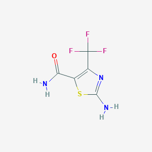 molecular formula C5H4F3N3OS B3238338 2-Amino-4-(trifluoromethyl)thiazole-5-carboxamide CAS No. 1411766-76-1
