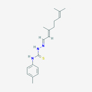 (2E)-2-[(2E)-3,7-dimethylocta-2,6-dien-1-ylidene]-N-(4-methylphenyl)hydrazinecarbothioamide