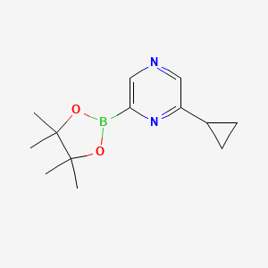 2-Cyclopropyl-6-(4,4,5,5-tetramethyl-1,3,2-dioxaborolan-2-yl)pyrazine