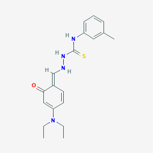 molecular formula C19H24N4OS B323839 1-[[(E)-[4-(diethylamino)-6-oxocyclohexa-2,4-dien-1-ylidene]methyl]amino]-3-(3-methylphenyl)thiourea 