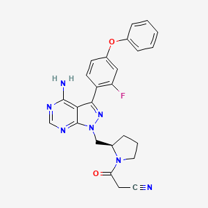 (R)-3-(2-((4-amino-3-(2-fluoro-4-phenoxyphenyl)-1H-pyrazolo[3,4-d]pyrimidin-1-yl)methyl)pyrrolidin-1-yl)-3-oxopropanenitrile