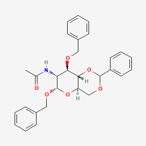 N-[(4Ar,6S,7R,8R,8aS)-2-phenyl-6,8-bis(phenylmethoxy)-4,4a,6,7,8,8a-hexahydropyrano[3,2-d][1,3]dioxin-7-yl]acetamide