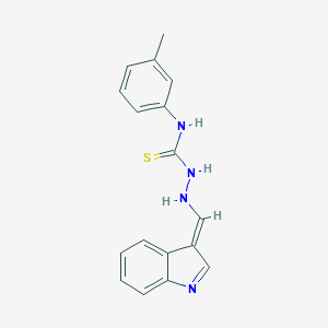 molecular formula C17H16N4S B323840 1-[[(E)-indol-3-ylidenemethyl]amino]-3-(3-methylphenyl)thiourea 