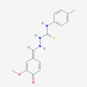 molecular formula C16H17N3O2S B323844 1-[[(E)-(3-methoxy-4-oxocyclohexa-2,5-dien-1-ylidene)methyl]amino]-3-(4-methylphenyl)thiourea 