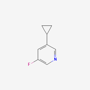 molecular formula C8H8FN B3238474 3-Fluoro-5-cyclopropylpyridine CAS No. 1414870-74-8