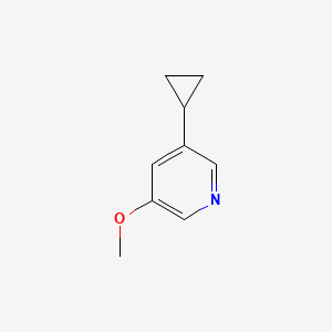 molecular formula C9H11NO B3238483 5-环丙基-3-甲氧基吡啶 CAS No. 1414870-78-2