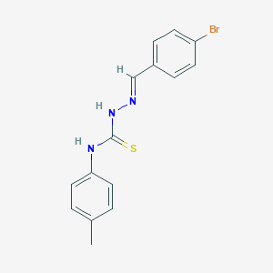 molecular formula C15H14BrN3S B323849 4-bromobenzaldehyde N-(4-methylphenyl)thiosemicarbazone 