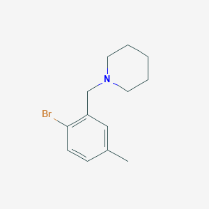 molecular formula C13H18BrN B3238499 1-(2-Bromo-5-methylbenzyl)piperidine CAS No. 1414870-84-0