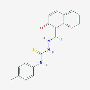 molecular formula C19H17N3OS B323850 1-(4-methylphenyl)-3-[[(Z)-(2-oxonaphthalen-1-ylidene)methyl]amino]thiourea 