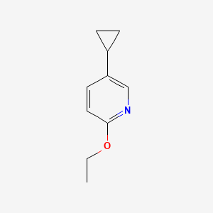 molecular formula C10H13NO B3238507 5-环丙基-2-乙氧基吡啶 CAS No. 1414870-85-1