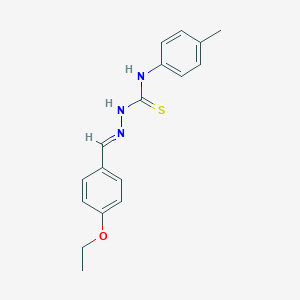 molecular formula C17H19N3OS B323851 4-ethoxybenzaldehyde N-(4-methylphenyl)thiosemicarbazone 