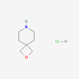 molecular formula C7H14ClNO B3238521 2-氧杂-7-氮杂螺[3.5]壬烷盐酸盐 CAS No. 1414885-20-3