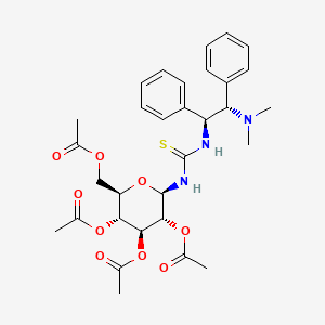 molecular formula C31H39N3O9S B3238528 Thiourea, N-[(1S,2S)-2-(dimethylamino)-1,2-diphenylethyl]-N'-(2,3,4,6-tetra-O-acetyl-beta-D-glucopyranosyl)- CAS No. 1414889-04-5