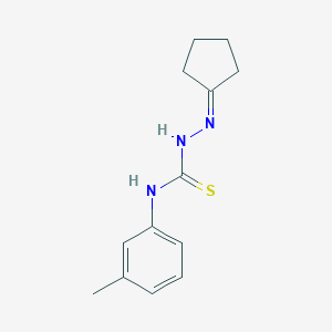 molecular formula C13H17N3S B323856 cyclopentanone N-(3-methylphenyl)thiosemicarbazone 