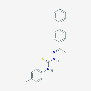 molecular formula C22H21N3S B323857 (2E)-2-[1-(biphenyl-4-yl)ethylidene]-N-(4-methylphenyl)hydrazinecarbothioamide 