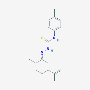 molecular formula C18H23N3S B323858 5-isopropenyl-2-methylcyclohex-2-en-1-one N-(4-methylphenyl)thiosemicarbazone 