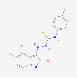molecular formula C17H15BrN4OS B323860 1-[(4-bromo-5-methyl-2-oxoindol-3-yl)amino]-3-(4-methylphenyl)thiourea 