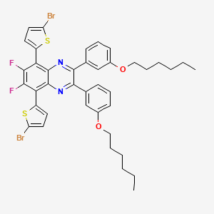 molecular formula C40H38Br2F2N2O2S2 B3238624 5,8-Bis(5-bromothiophen-2-yl)-6,7-difluoro-2,3-bis(3-(hexyloxy)phenyl)quinoxaline CAS No. 1416047-44-3