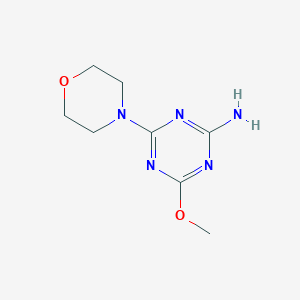 molecular formula C8H13N5O2 B3238632 4-Methoxy-6-(morpholin-4-yl)-1,3,5-triazin-2-amine CAS No. 141606-78-2