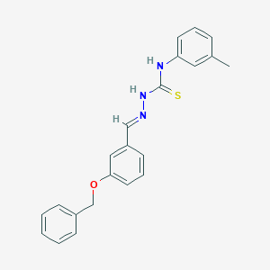 molecular formula C22H21N3OS B323864 3-(benzyloxy)benzaldehyde N-(3-methylphenyl)thiosemicarbazone 