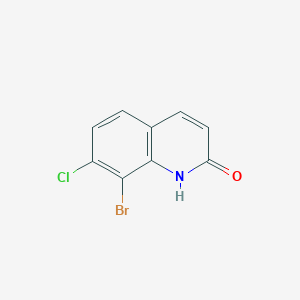 molecular formula C9H5BrClNO B3238659 8-Bromo-7-chloroquinolin-2(1H)-one CAS No. 1416371-98-6