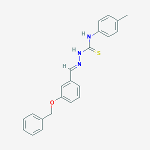 molecular formula C22H21N3OS B323866 3-(benzyloxy)benzaldehyde N-(4-methylphenyl)thiosemicarbazone 