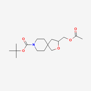 Tert-butyl 3-(acetyloxymethyl)-2-oxa-8-azaspiro[4.5]decane-8-carboxylate