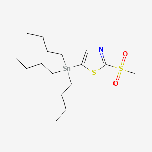 molecular formula C16H31NO2S2Sn B3238683 2-(Methylsulfonyl)-5-(tributylstannyl)thiazole CAS No. 1416437-22-3