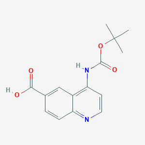 molecular formula C15H16N2O4 B3238696 4-(Tert-butoxycarbonylamino)quinoline-6-carboxylic acid CAS No. 1416439-80-9