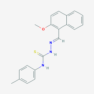 molecular formula C20H19N3OS B323871 2-methoxy-1-naphthaldehyde N-(4-methylphenyl)thiosemicarbazone 