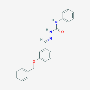 molecular formula C21H19N3O2 B323872 3-(benzyloxy)benzaldehyde N-phenylsemicarbazone 