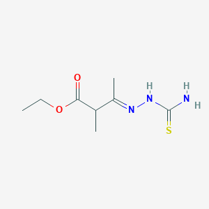 molecular formula C8H15N3O2S B323876 Ethyl 3-[(aminocarbothioyl)hydrazono]-2-methylbutanoate 