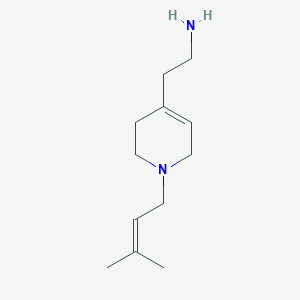 molecular formula C12H22N2 B3238770 {2-[1-(3-Methylbut-2-en-1-yl)-1,2,3,6-tetrahydropyridin-4-yl]ethyl}amine CAS No. 1417402-19-7