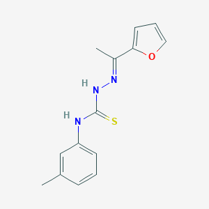 molecular formula C14H15N3OS B323878 Ethanone, 1-(2-furyl)-, 4-(3-methylphenyl)thiosemicarbazone 