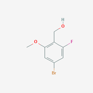 molecular formula C8H8BrFO2 B3238789 (4-Bromo-2-methoxy-6-fluorophenyl)methanol CAS No. 1417736-85-6