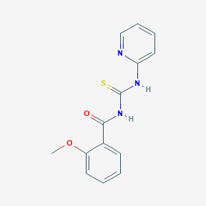 molecular formula C14H13N3O2S B323881 2-methoxy-N-(pyridin-2-ylcarbamothioyl)benzamide 