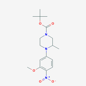 tert-Butyl 4-(3-methoxy-4-nitrophenyl)-3-methylpiperazine-1-carboxylate