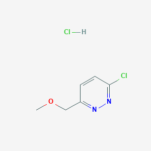 molecular formula C6H8Cl2N2O B3238851 3-Chloro-6-methoxymethyl-pyridazine hydrochloride CAS No. 1417793-10-2