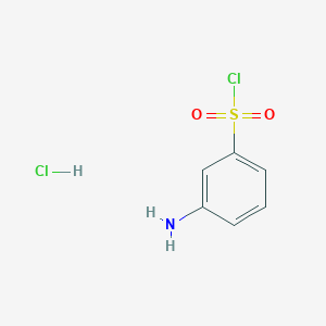 molecular formula C6H7Cl2NO2S B3238852 3-Aminobenzene-1-sulfonyl chloride hydrochloride CAS No. 1417793-13-5