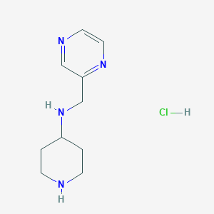 molecular formula C10H17ClN4 B3238883 N-(Pyrazin-2-ylmethyl)piperidin-4-amine hydrochloride CAS No. 1417793-40-8