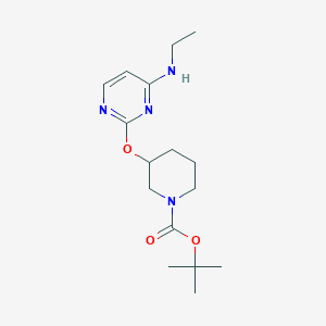 molecular formula C16H26N4O3 B3238922 tert-Butyl 3-((4-(ethylamino)pyrimidin-2-yl)oxy)piperidine-1-carboxylate CAS No. 1417793-74-8