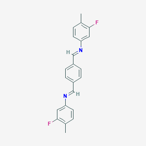 molecular formula C22H18F2N2 B323896 N-(3-fluoro-4-methylphenyl)-N-(4-{[(3-fluoro-4-methylphenyl)imino]methyl}benzylidene)amine 