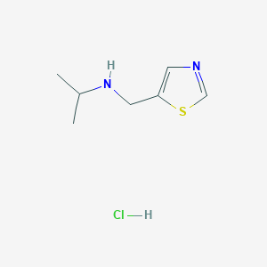 molecular formula C7H13ClN2S B3238967 N-(Thiazol-5-ylmethyl)propan-2-amine hydrochloride CAS No. 1417794-26-3